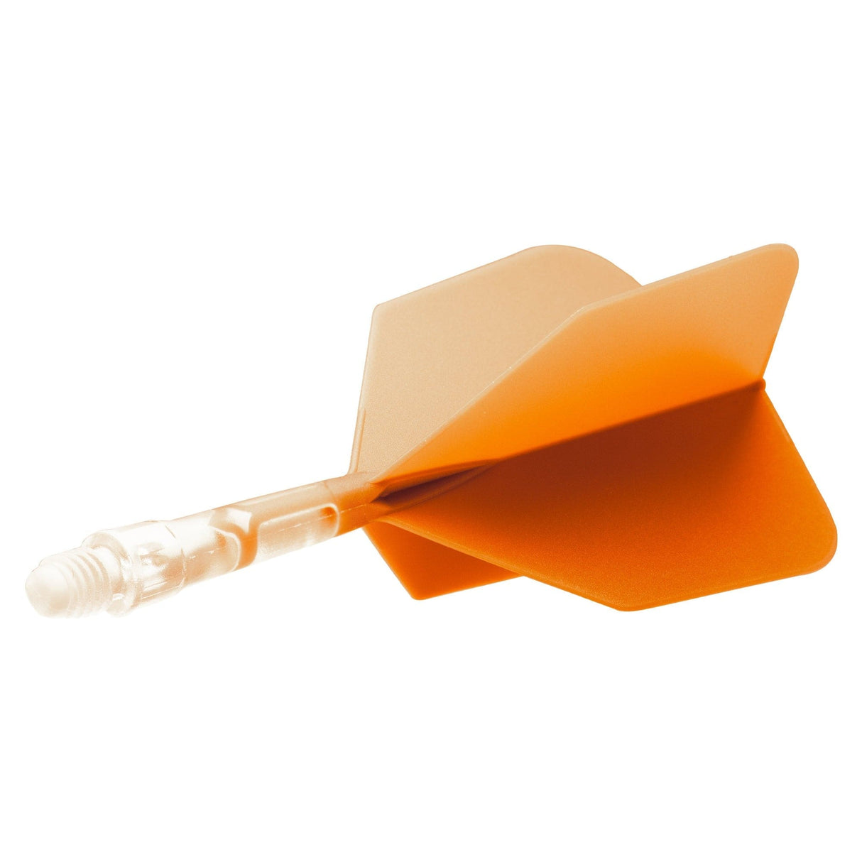 Cuesoul Rost T19 Integrated Dart Shaft and Flights - Big Wing - Clear with Orange Flight