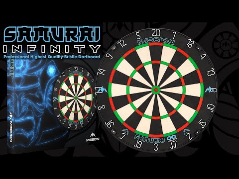 Mission Samurai Infinity Dartboard - Professional Board - Black Ring