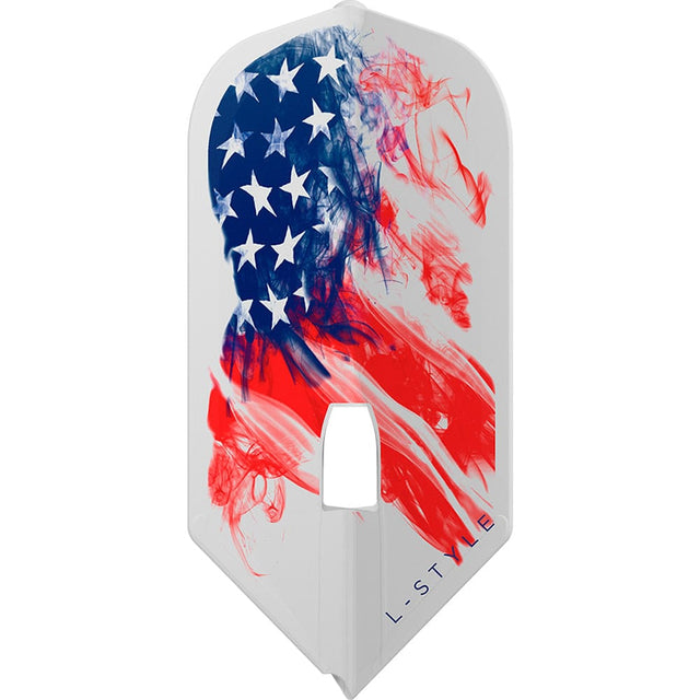 L-Style - L-Flights - L6 Pro - Champagne Ring - Slim - American Flag v3 - Clear White