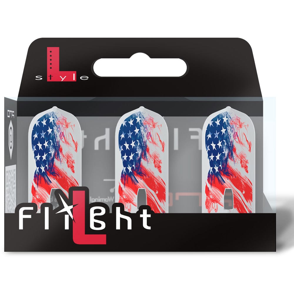 L-Style - L-Flights - L6 Pro - Champagne Ring - Slim - American Flag v3 - Clear White