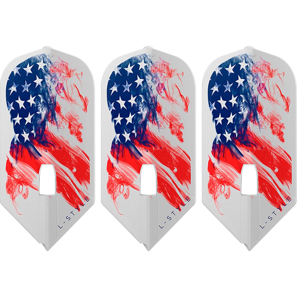 L-Style - L-Flights - L6 Pro - Champagne Ring - Slim - American Flag v3 - Clear White