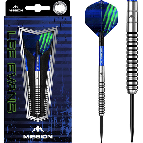 Mission Lee Evans Darts - Steel Tip - Electro Black 21g